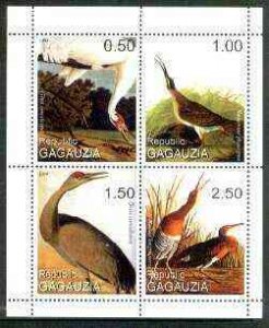 GAGAUZIA - 1999 - Audubon Birds - Perf 4v Sheet -Mint Never Hinged-Private Issue