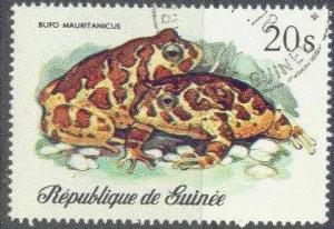 GUINEA 751 USED (CTO) 1977 REPTILES & SNAKES-TOADS CV $1.40