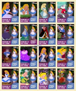 Stamps. Cartoons. Disney. 2024 year 16 stamps perforated MNH**