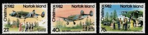 NORFOLK ISLAND SG293/5 1982 CHRISTMA. ANNIV OF SUPPLY AEROPLANE LANDINGS MNH