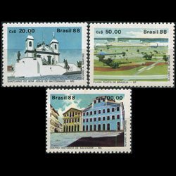 BRAZIL 1988 - Scott# 2135-7 World Heritage Set of 3 NH