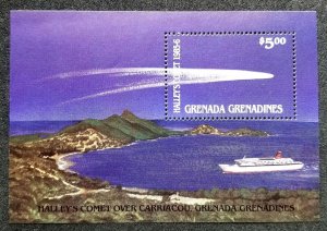 *FREE SHIP Grenada Halley Comet 1986 Space Astronomy (ms) MNH