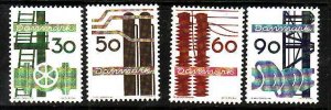 Denmark-Sc#449-52- id9-unused very light hinged set-Shipbuilding Industry-1968-