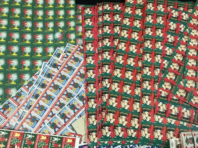 USA Large Christmas Charity Cinderellas Poster Lot (1000s) AC02