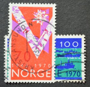Norway Sc # 555-556, VF Used