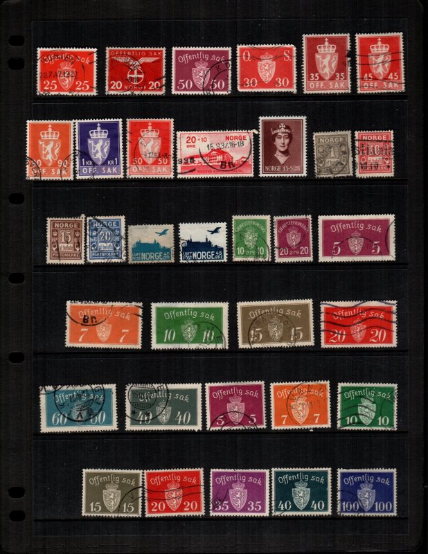 Norway  32 diff Used and mint  hinged