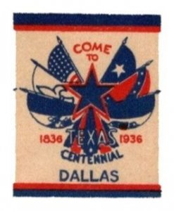 1936 US Poster Stamp Come To Texas Centennial Dallas 1836-1936