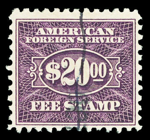 Scott RK40 1952 $20.00 Foreign Service Fee Revenue Used F-VF Cat $210 
