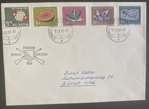 1959 Schweiz Switzerland First Day Cover FDC To Zurich Boys Shoots Cancel