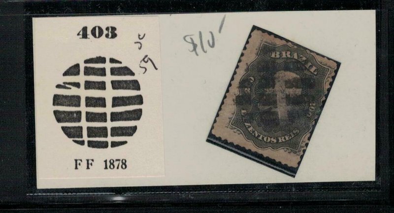 Brazil SC 59 Cork Cancel 403 FF 1878 VFU (10ehy) 