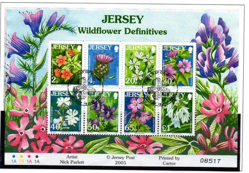 Jersey Sc 1177a 2005 Wildflowers stamp sheet Used