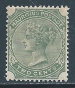 Mauritius #70 MH 2c Queen Victoria - Wmk. 2 - Green