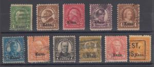US # 658-68  definitive set - used