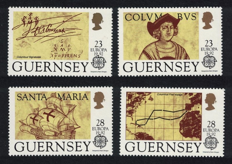 Guernsey Discovery of America by Columbus 4v 1992 MNH SG#556-559