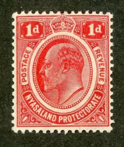 5881 BCX nyasaland 1908 scott 3 mlh* (offers welcome)