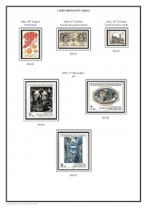 CZECHOSLOVAKIA 1918-1992  PDF(DIGITAL) STAMP ALBUM PAGES