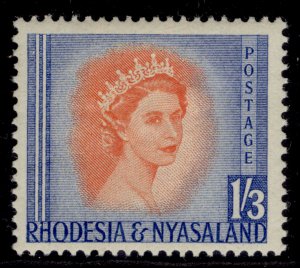 RHODESIA & NYASALAND QEII SG10, 1s 3d red-orange & ultramarine, NH MINT.