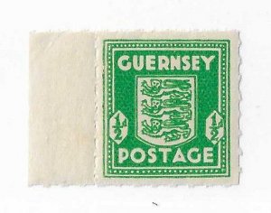 Guernsey Sc #N1 1/2p (roulette) perf variety on cream paper NH VF