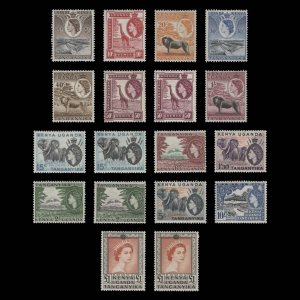 Kenya Uganda Tanganyika 1954-59 (MNH) Definitives including shades ––