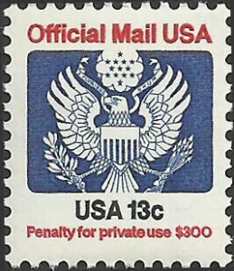 # O129 Mint Never Hinged ( MNH ) EAGLE HOLDING ARROWS AND BRANCH