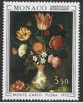 Monaco #865 MNH , International flower show, Monte Carlo, issued 1973