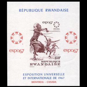 RWANDA 1967 - MI# B9B S/S Expo.Imp. NH