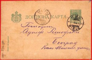 aa1544 - SERBIA - POSTAL HISTORY - STATIONERY CARD 1895-
