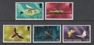 Pitcairn Islands 151-155 Moths MNH VF