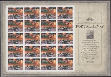 US 4921a Modern Imperf War Of 1812 Ft. McHenry Sheet