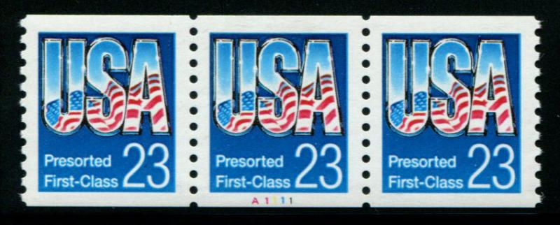 2606 US 23c USA Presort coil, MNH PNC3 #A1111