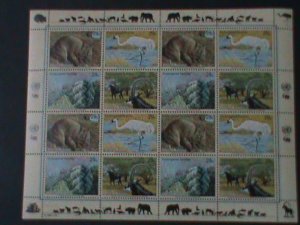 UNITED NATION-1993-SC# 623a ENDANGERED SPECIES-OFFICE IN NY-MNH SHEET VF