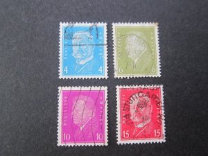 Germany 1928 Sc 367,369,372,374 FU