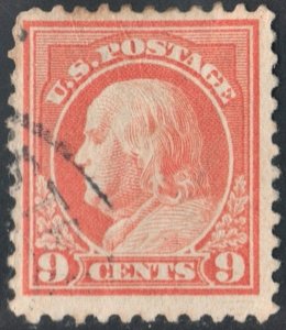 SC#509 9¢ Franklin Single (1917) Used