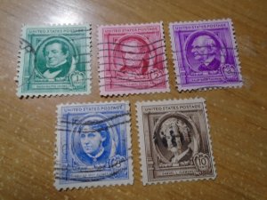 United States  #  859-63  used