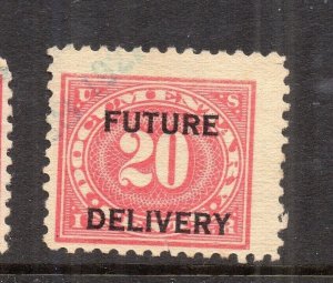 USA Early 1900s Future Delivery Revenues Fine Used 20c. Optd NW-219981