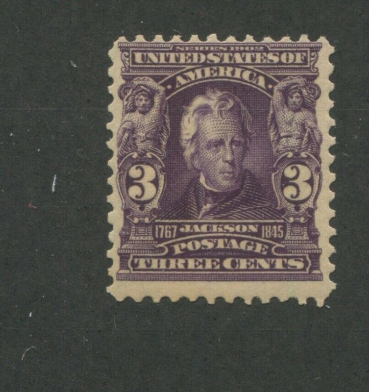 1901 United States Andrew Jackson 3 Cent Postage Stamp #302 Mint Never Hinged 