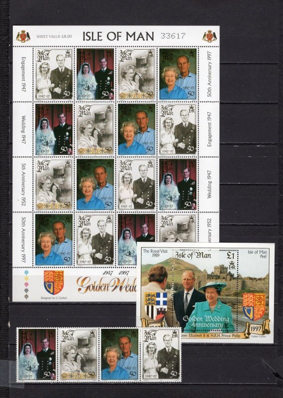 ISLE OF MAN 1997 SET OF 13 STAMPS, 3 SHEETS OF 10 & 16 STAMPS & S/S MNH