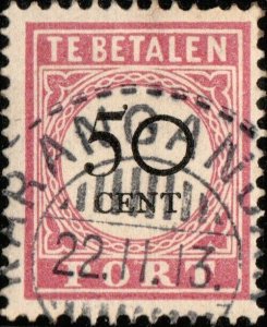 DUTCH EAST INDIES - 1913 KARANGANJAR (Karanganyar) DS on Mi.30 50c postage due