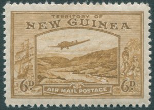 New Guinea 1939 6d bistre-brown SG219 unused