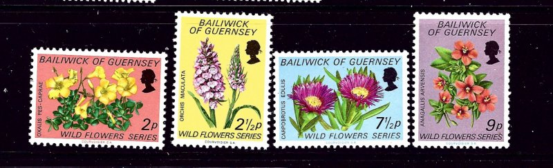 Guernsey 69-72 MNH 1972 Wild Flowers