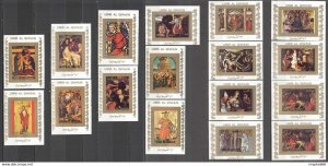 Imperf 1972 Umm Al Qiwain Art Christ Life Michel #970-85 32 Euro 16Bl ** Ar185