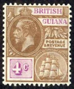 British Guiana Sc# 194 MH 1921-1927 4c George V