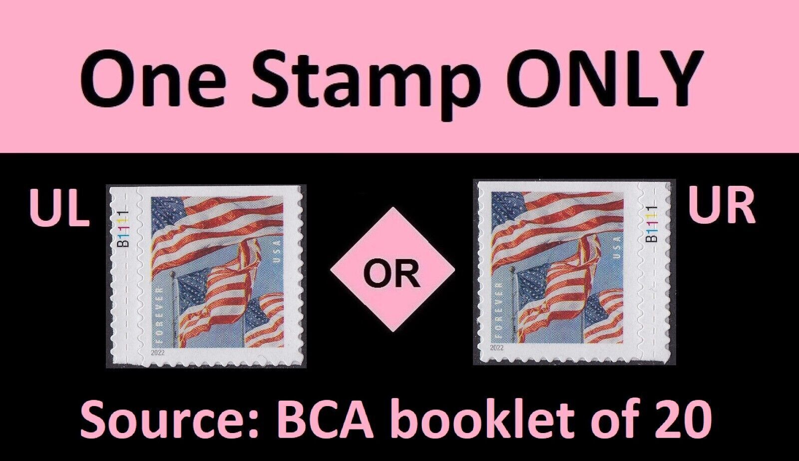 US 5658a Flags forever booklet BCA B1111 (20 stamps) MNH 2022