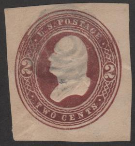 SC#U277 2¢ Washington Cut Square (1884) Used