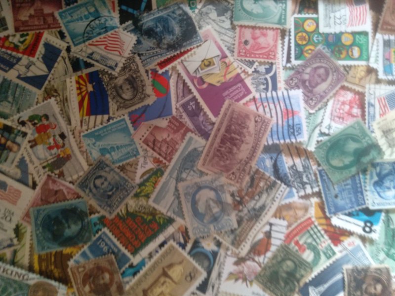 100 Used US XF Stamp Lot All 1800s & Later Unsearched 600k Hoard  NO DUPLICATES!