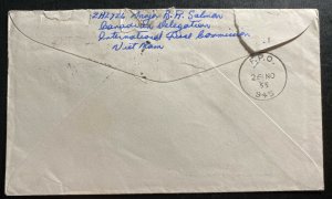 1955 Canadian Legion In VietNam Truce Control Commission Cover to Hong Kong