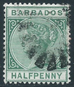 Barbados, Sc #60, 1/2d Used