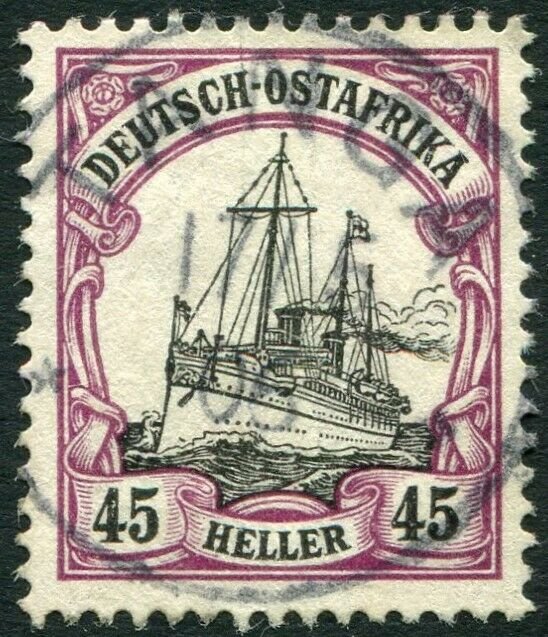 GERMAN EAST AFRICA-1905 45h Black & Mauve no watermark Sg 32 FINE USED V36333