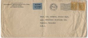 1932 Washington Park CA 2c 10ct Washington Bicentennials to Trinidad [H.1582] 