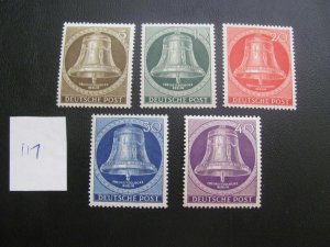 BERLIN 1952-3 MNH SC 9N94-98 SET  XF $67.50 (117)